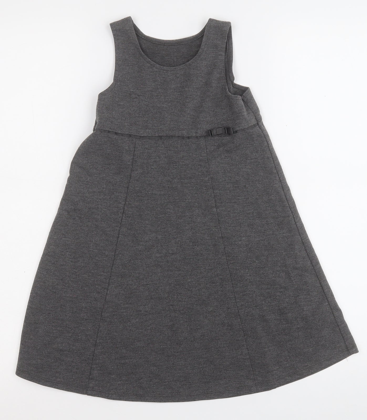 George Girls Grey  Polyester Fit & Flare  Size 5-6 Years  Round Neck
