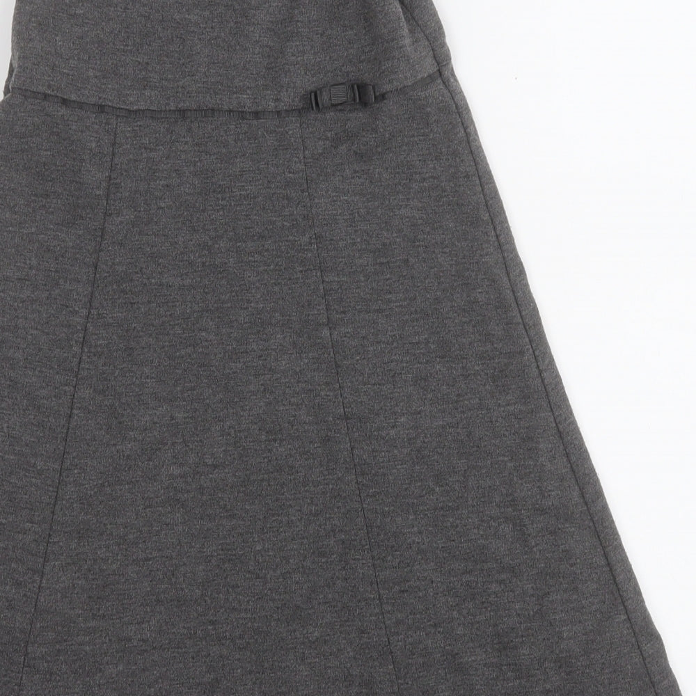 George Girls Grey  Polyester Fit & Flare  Size 5-6 Years  Round Neck
