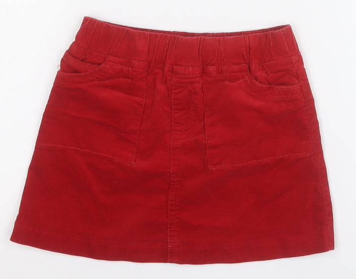 Dunnes Girls Red Polyester A-Line Skirt Size 3-4 Years Regular - Kitten