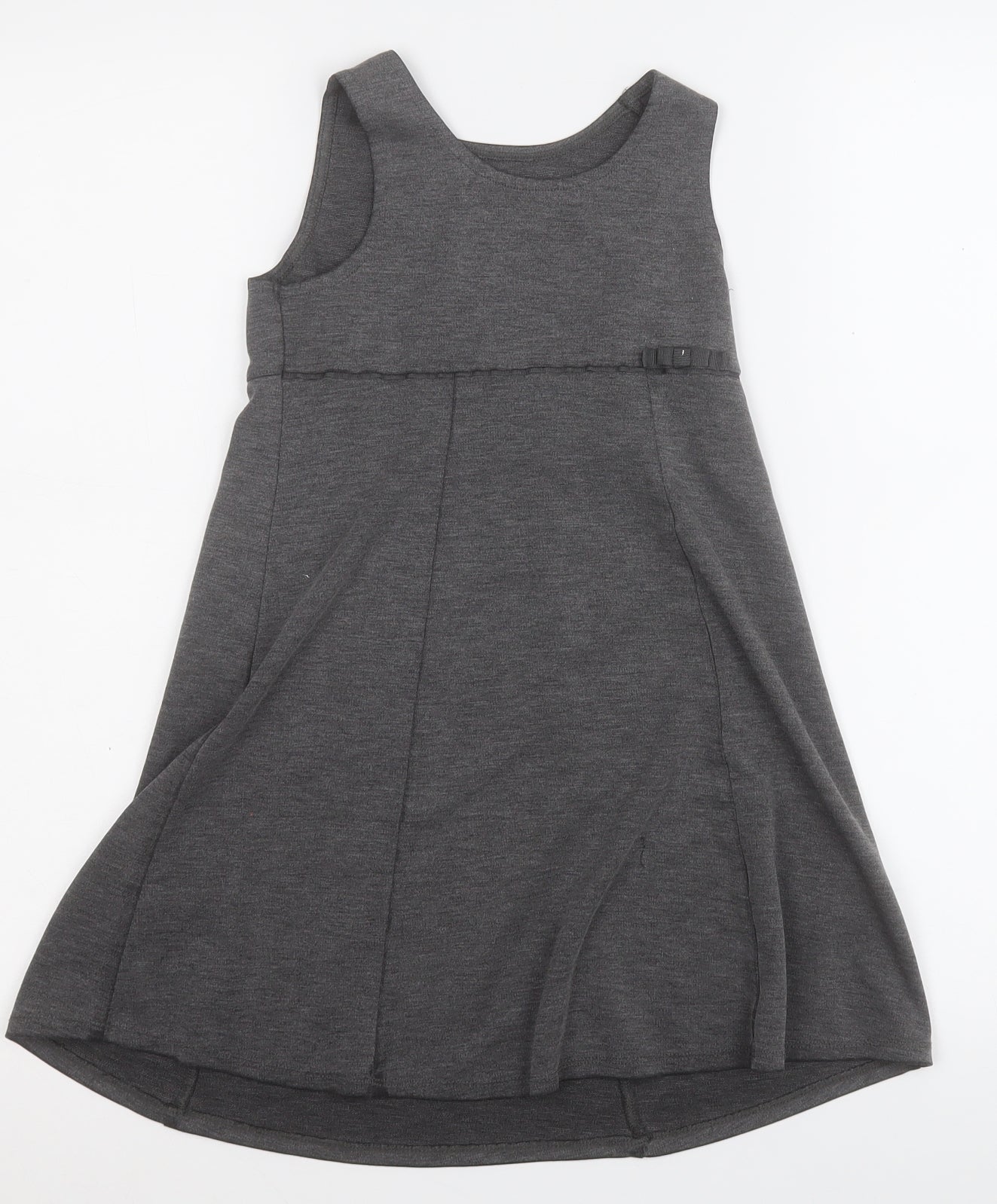 George Girls Grey  Polyester Fit & Flare  Size 5-6 Years  Round Neck