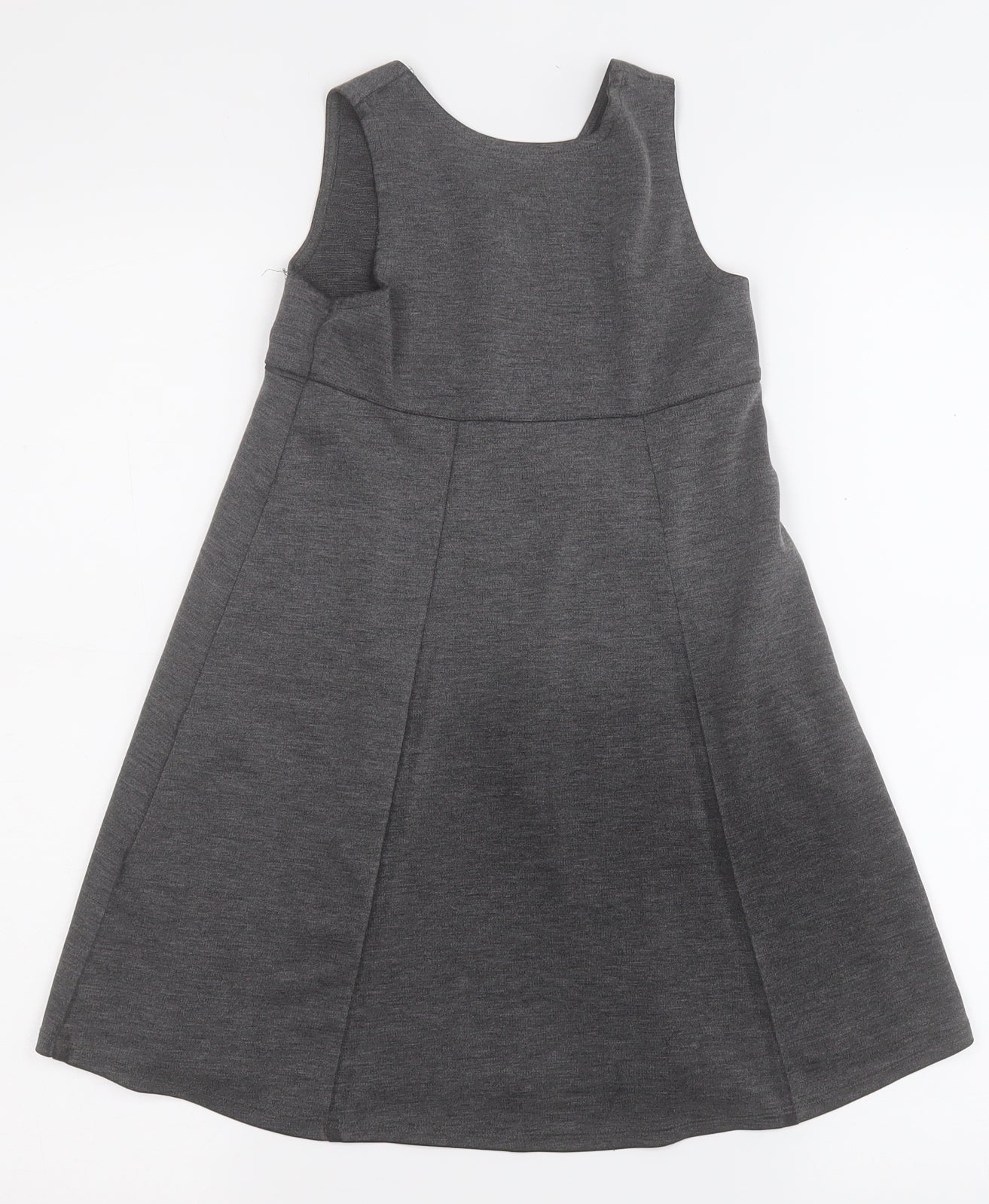 George Girls Grey  Polyester Fit & Flare  Size 5-6 Years  Round Neck