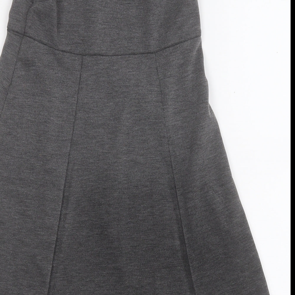George Girls Grey  Polyester Fit & Flare  Size 5-6 Years  Round Neck