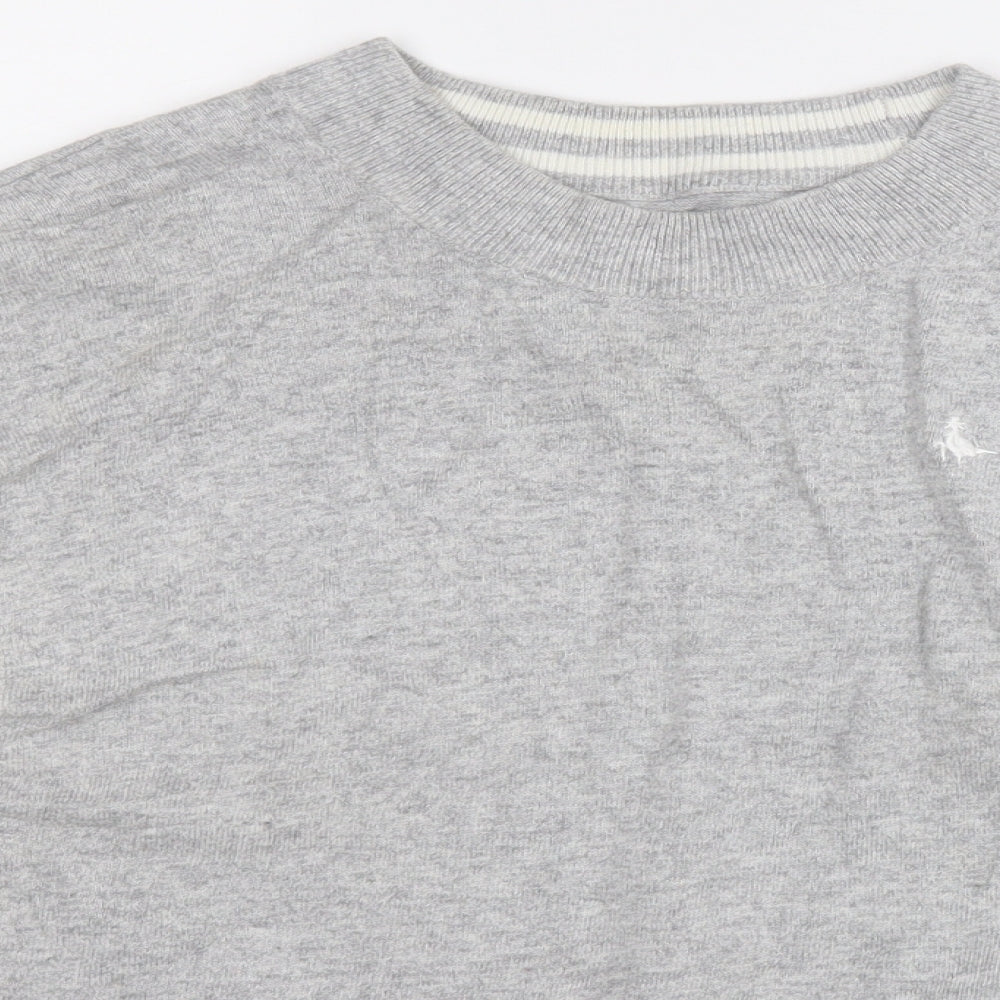 Jack Wills Womens Grey Round Neck  Viscose Pullover Jumper Size 10