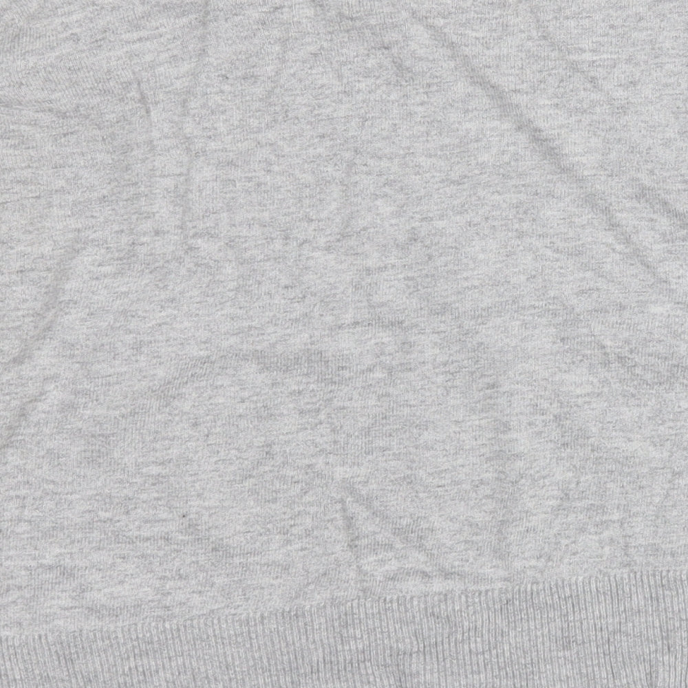 Jack Wills Womens Grey Round Neck  Viscose Pullover Jumper Size 10