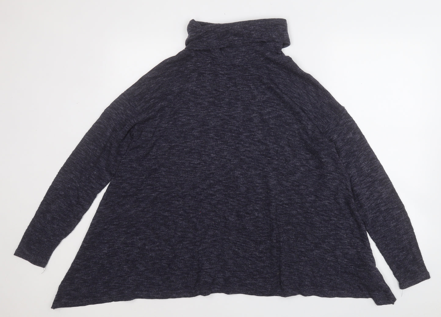 New Look Womens Blue Roll Neck  Polyester Pullover Jumper Size 12