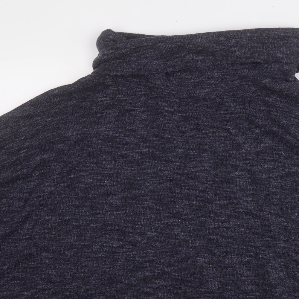 New Look Womens Blue Roll Neck  Polyester Pullover Jumper Size 12