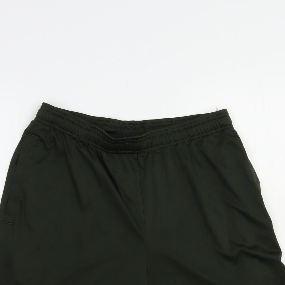 Under armour Mens Green  Polyester Sweat Shorts Size M L9 in Regular Drawstring