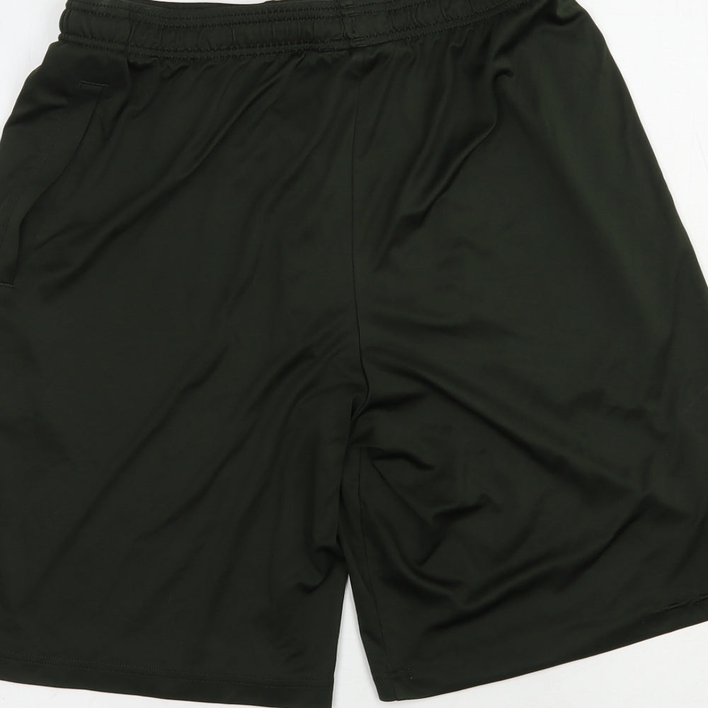 Under armour Mens Green  Polyester Sweat Shorts Size M L9 in Regular Drawstring