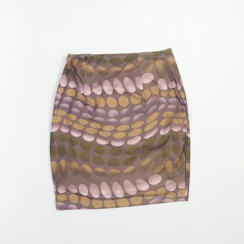 NaaNaa Womens Purple Geometric Polyester Mini Skirt Size 8   Zip