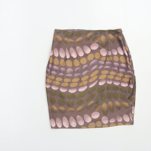 NaaNaa Womens Purple Geometric Polyester Mini Skirt Size 8   Zip
