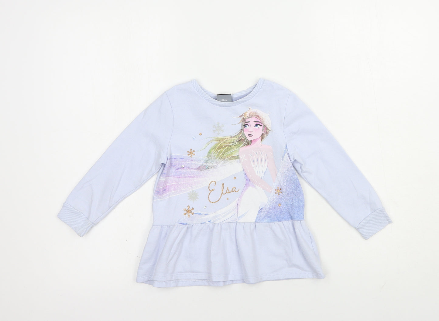George Girls Blue  Cotton Pullover Sweatshirt Size 3-4 Years  Pullover - Frozen II