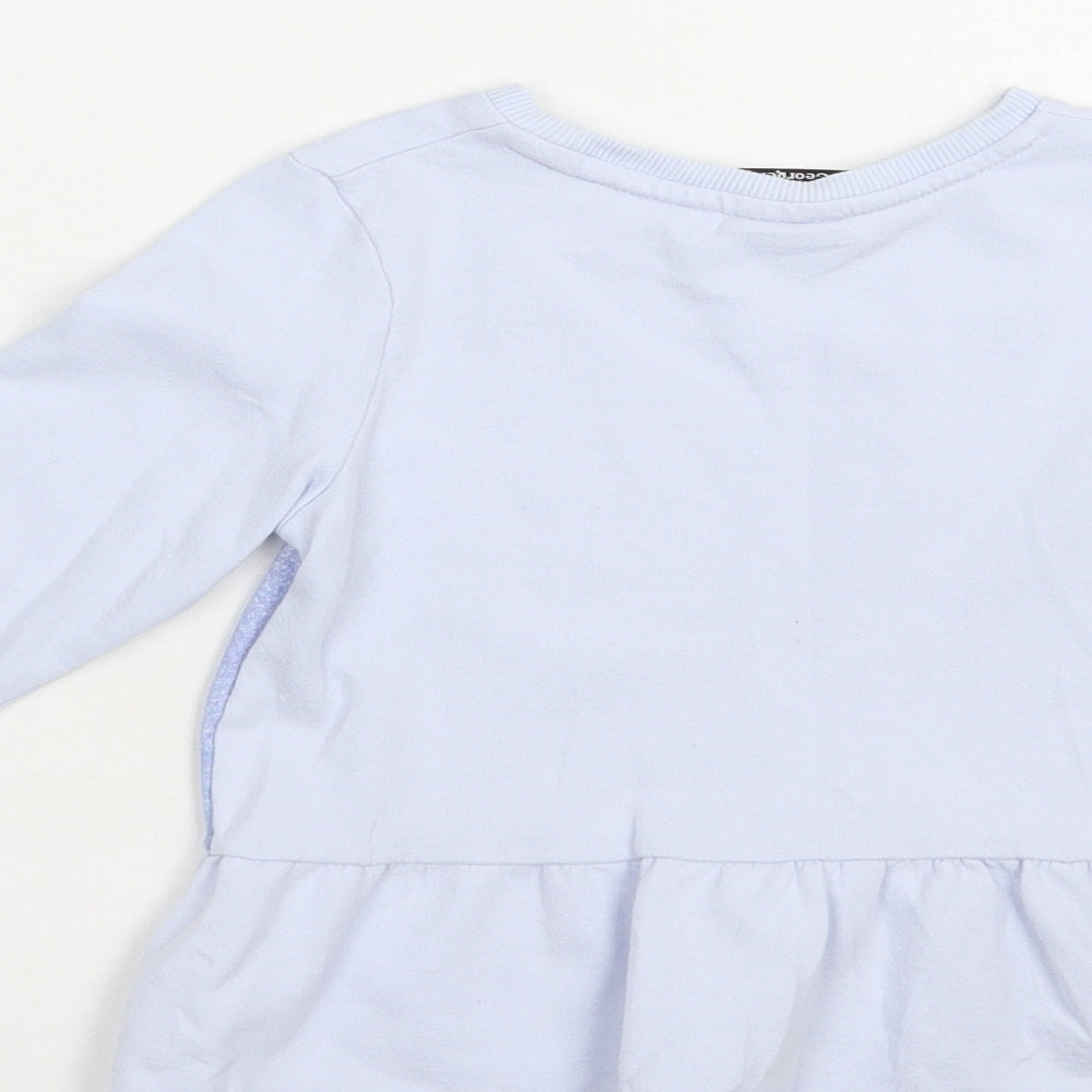 George Girls Blue  Cotton Pullover Sweatshirt Size 3-4 Years  Pullover - Frozen II