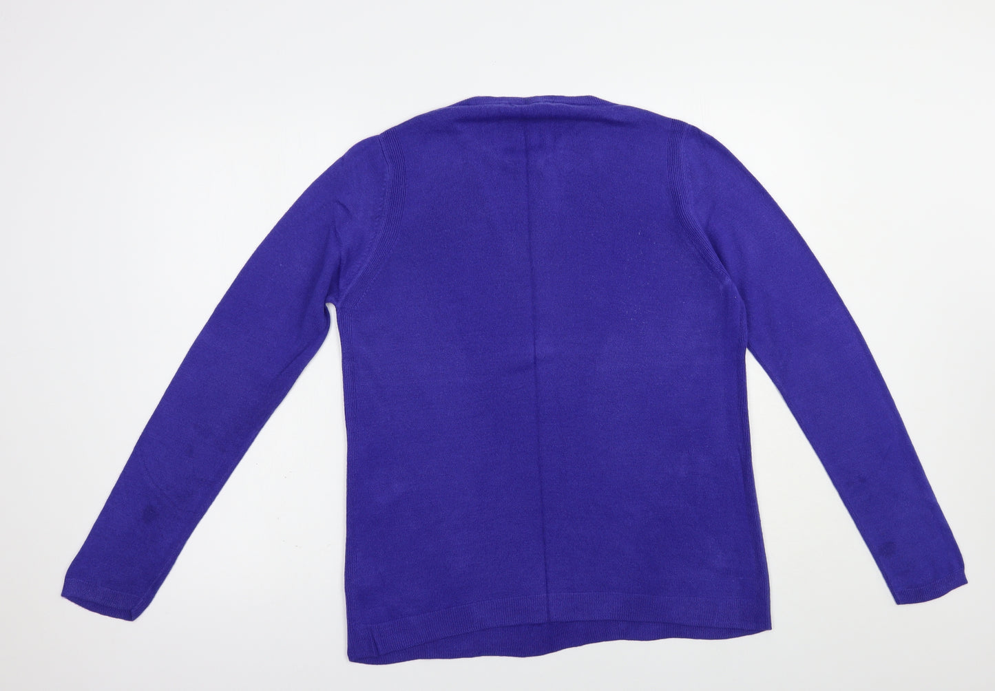 Marks and Spencer Womens Purple Crew Neck  Acrylic Pullover Jumper Size 16