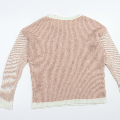 Atmosphere Womens Pink Crew Neck  Acrylic Pullover Jumper Size 12