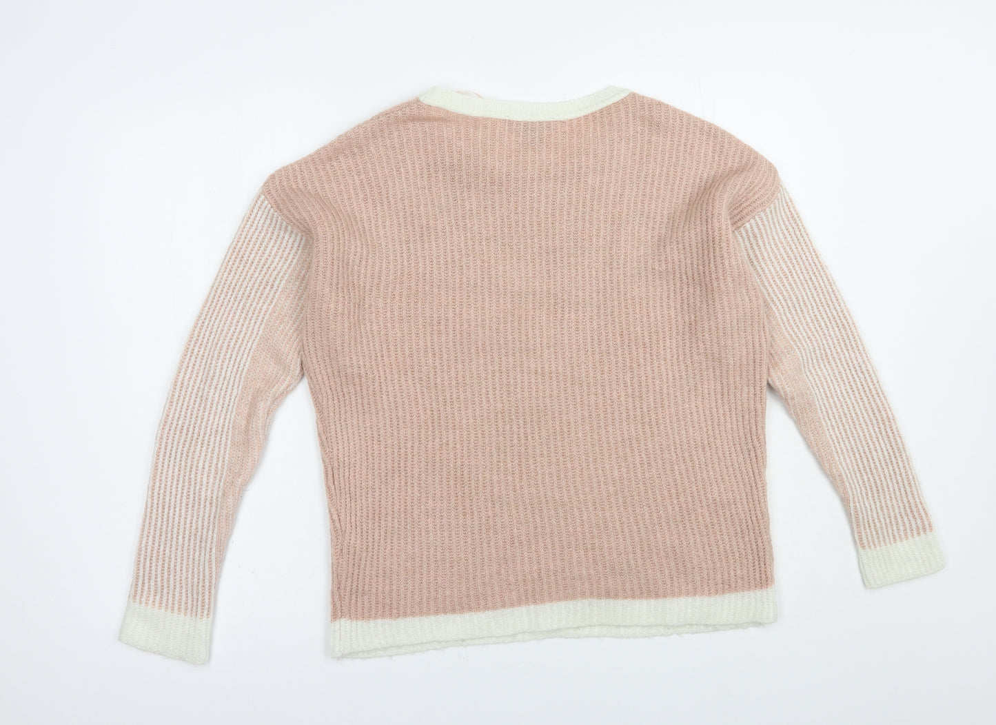 Atmosphere Womens Pink Crew Neck  Acrylic Pullover Jumper Size 12