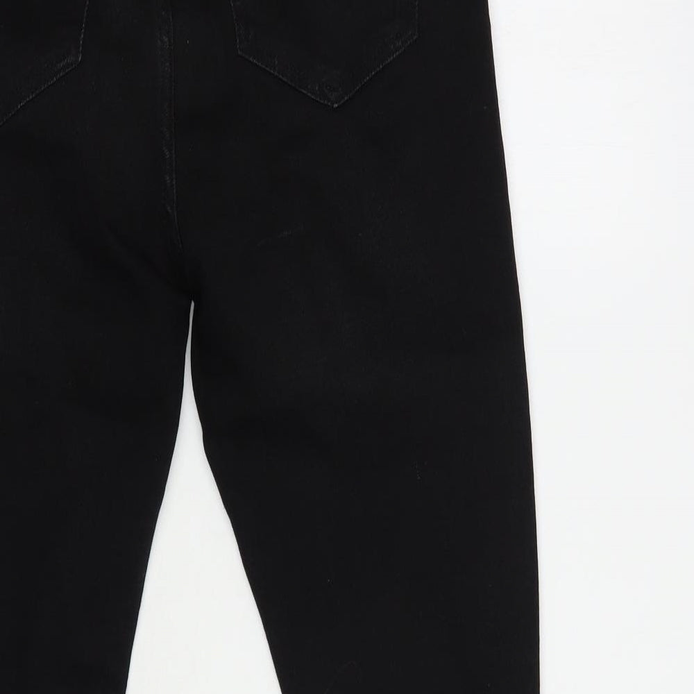 New Look Womens Black  Cotton Skinny Jeans Size 14 L27 in Regular Button