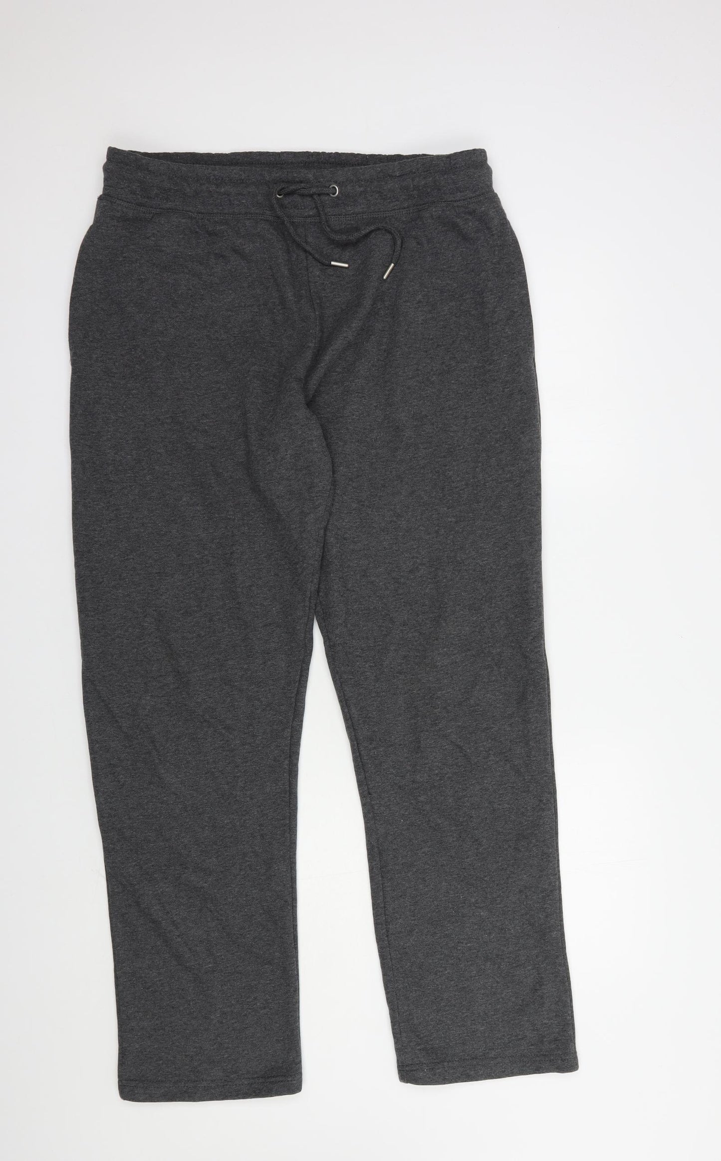 dunn Mens Grey  Cotton Jogger Trousers Size L L31 in Regular Drawstring