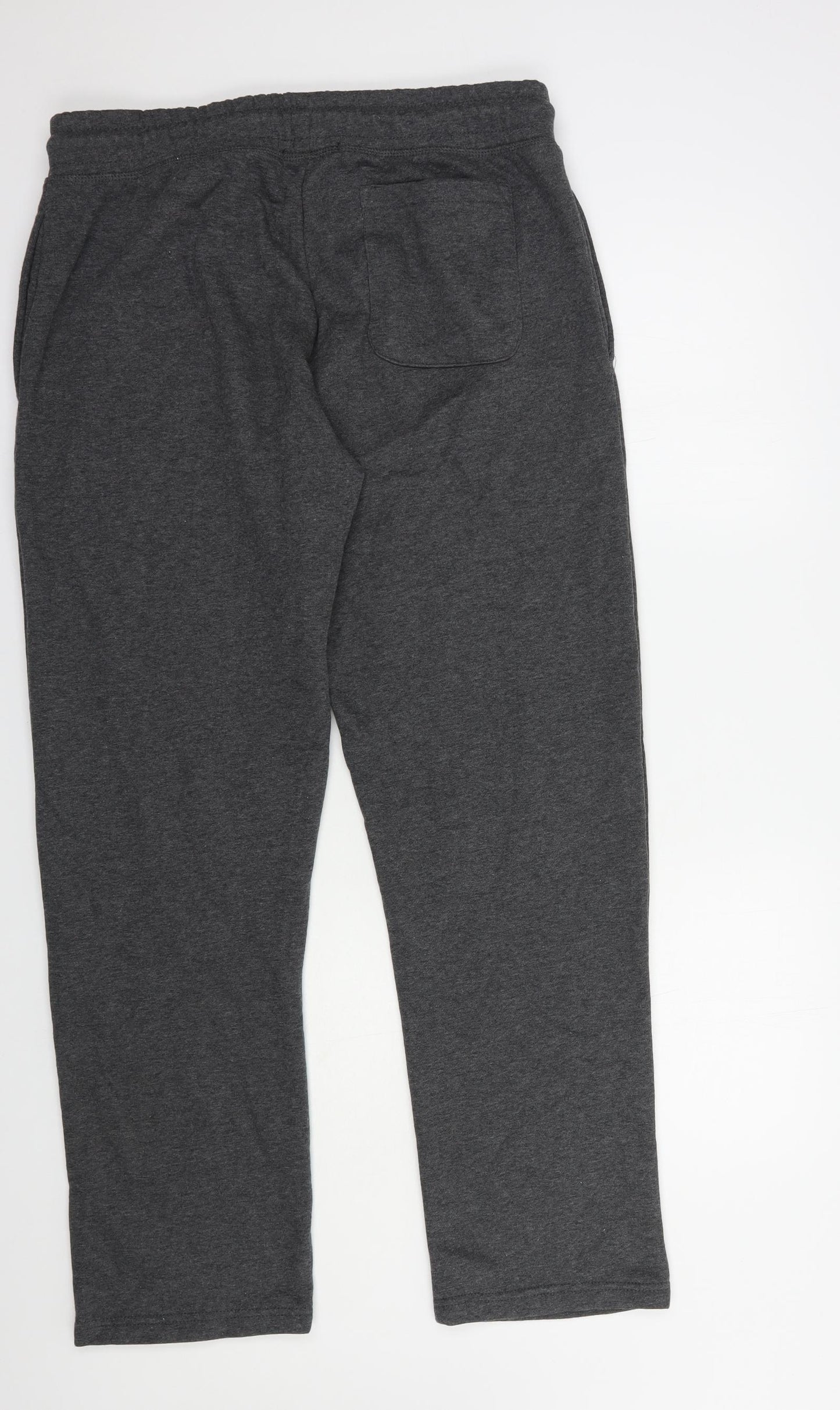 dunn Mens Grey  Cotton Jogger Trousers Size L L31 in Regular Drawstring