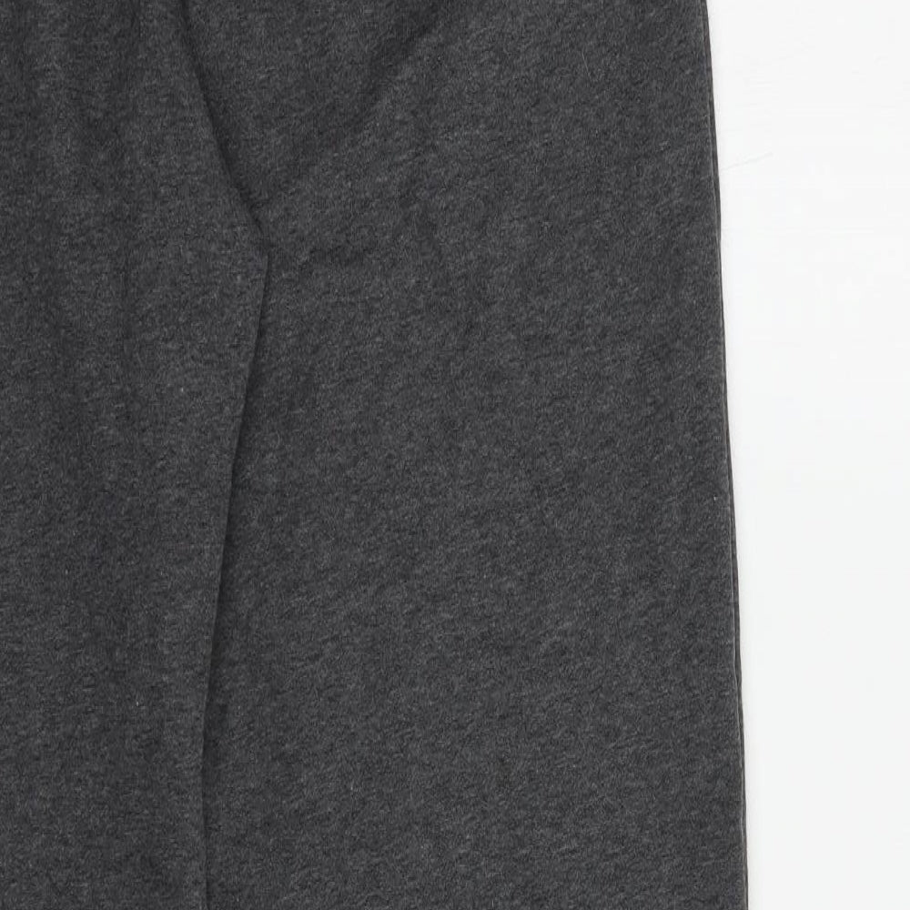 dunn Mens Grey  Cotton Jogger Trousers Size L L31 in Regular Drawstring
