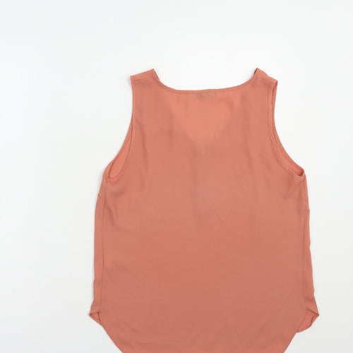 Papaya Womens Pink  Polyester Basic Blouse Size 10 V-Neck
