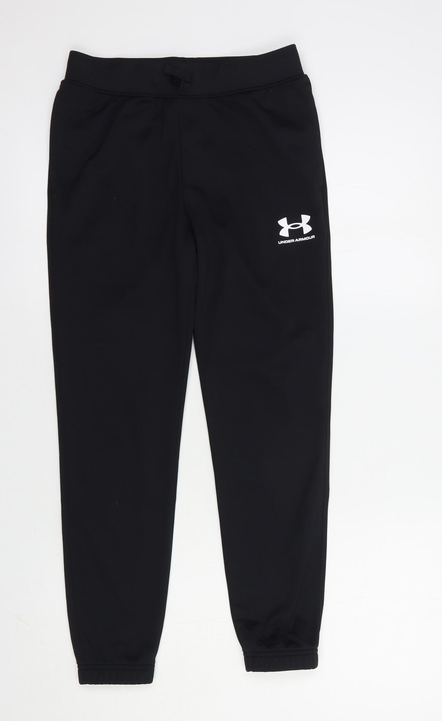Under armour Girls Black  Polyester Jogger Trousers Size 10-11 Years  Regular Drawstring