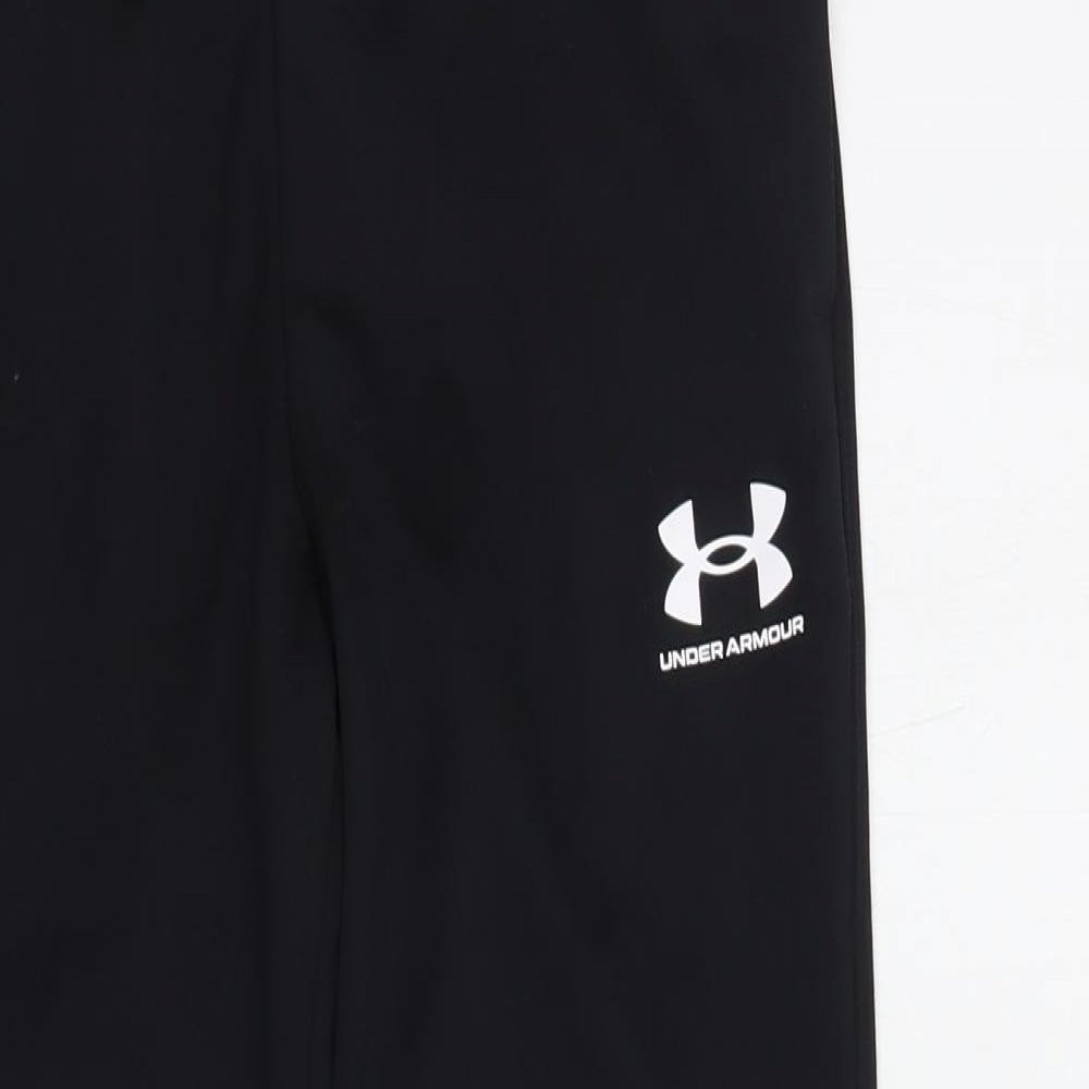 Under armour Girls Black  Polyester Jogger Trousers Size 10-11 Years  Regular Drawstring