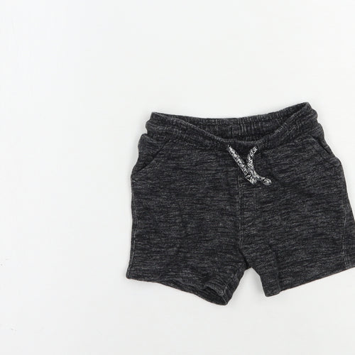 Matalan Baby Grey  Cotton Cropped Trousers Size 9-12 Months  Drawstring