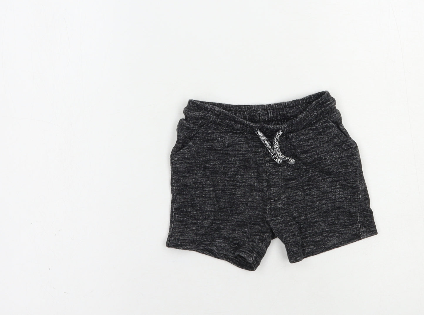 Matalan Baby Grey  Cotton Cropped Trousers Size 9-12 Months  Drawstring