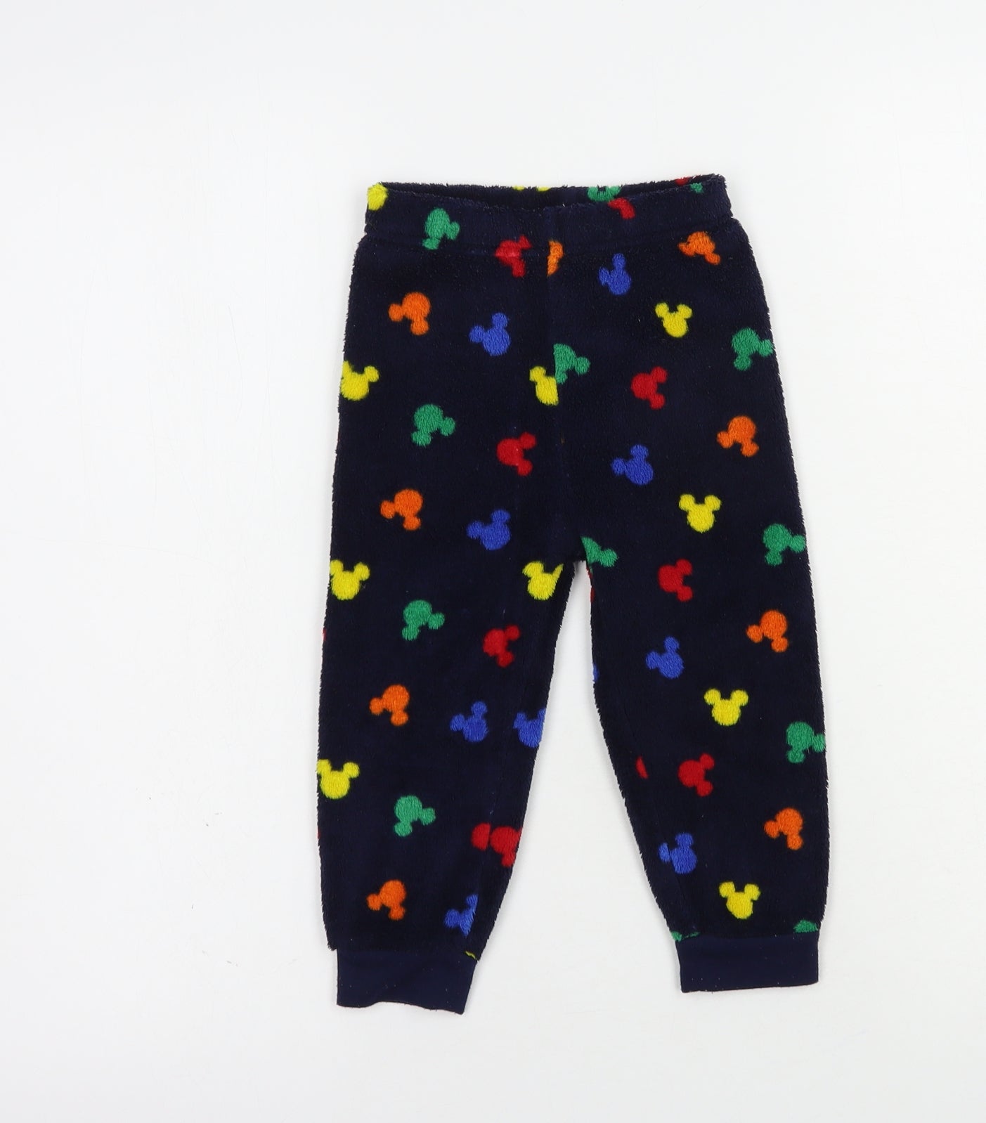 Primark Baby Blue Geometric Polyester Jogger Trousers Size 18-24 Months   - Mickey Mouse