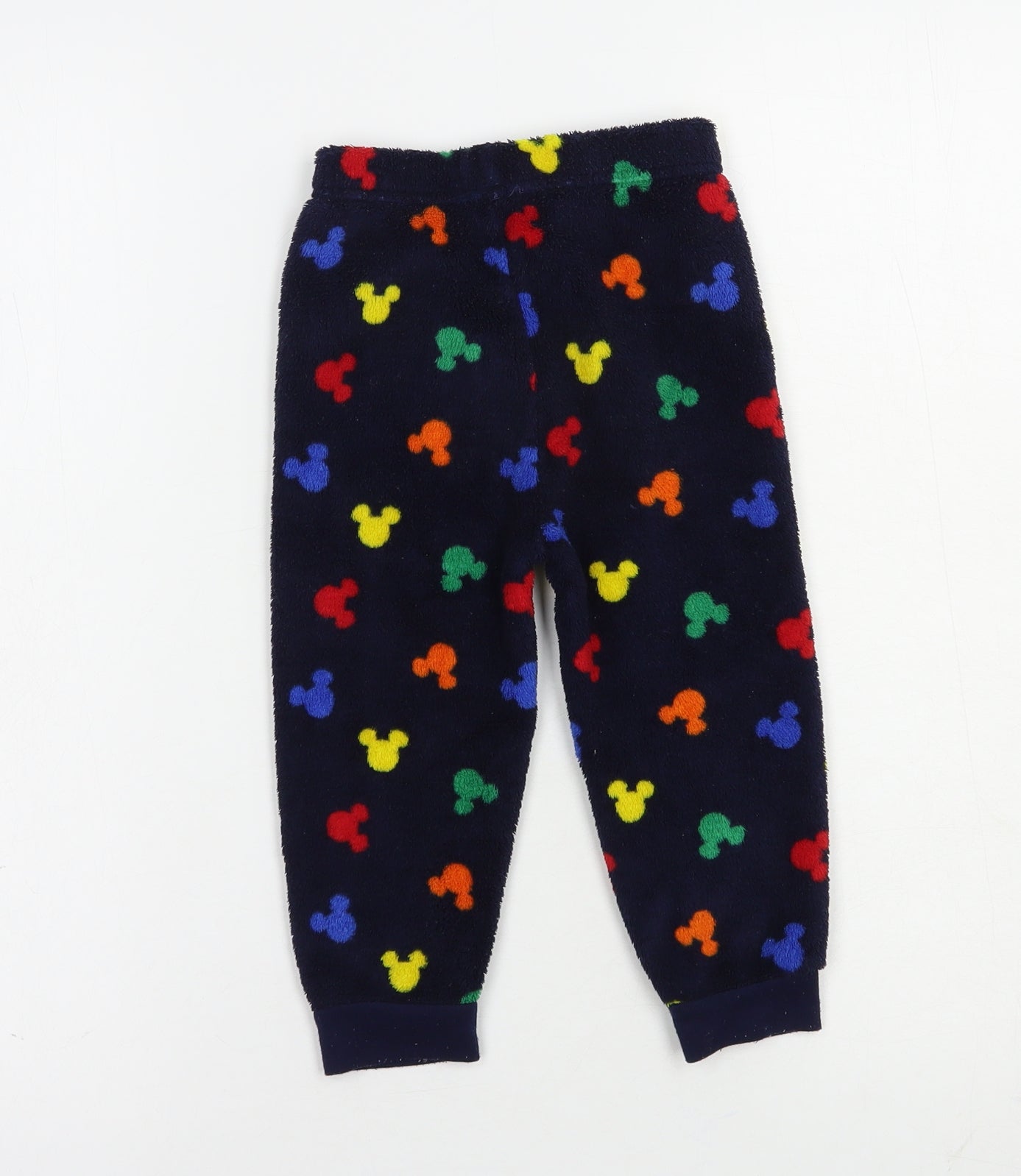 Primark Baby Blue Geometric Polyester Jogger Trousers Size 18-24 Months   - Mickey Mouse