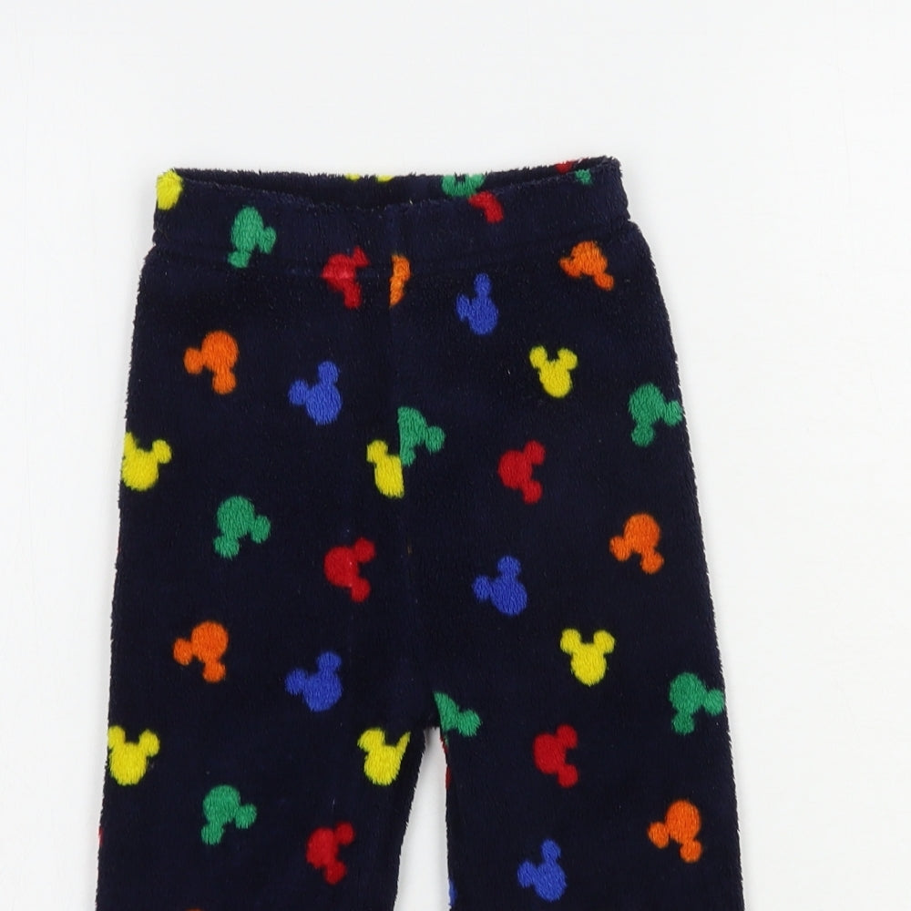 Primark Baby Blue Geometric Polyester Jogger Trousers Size 18-24 Months   - Mickey Mouse