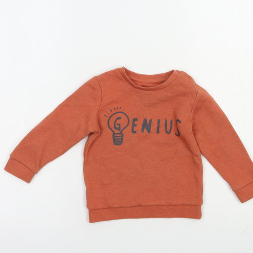 F&F Baby Brown  Cotton Pullover Jumper Size 12-18 Months  Pullover - Genius