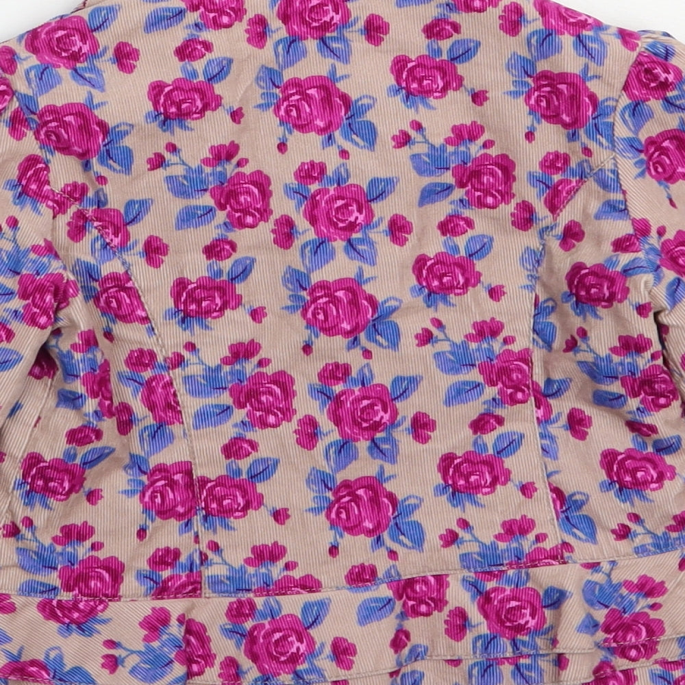 Autograph Girls Pink Floral  Jacket Blazer Size 2-3 Years  Button