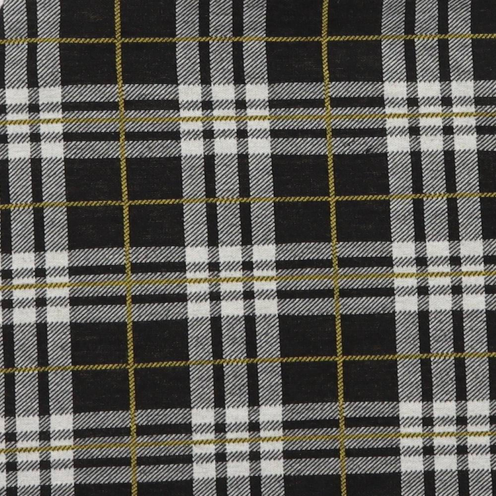 New Look Womens Grey Plaid Polyester Mini Skirt Size 12