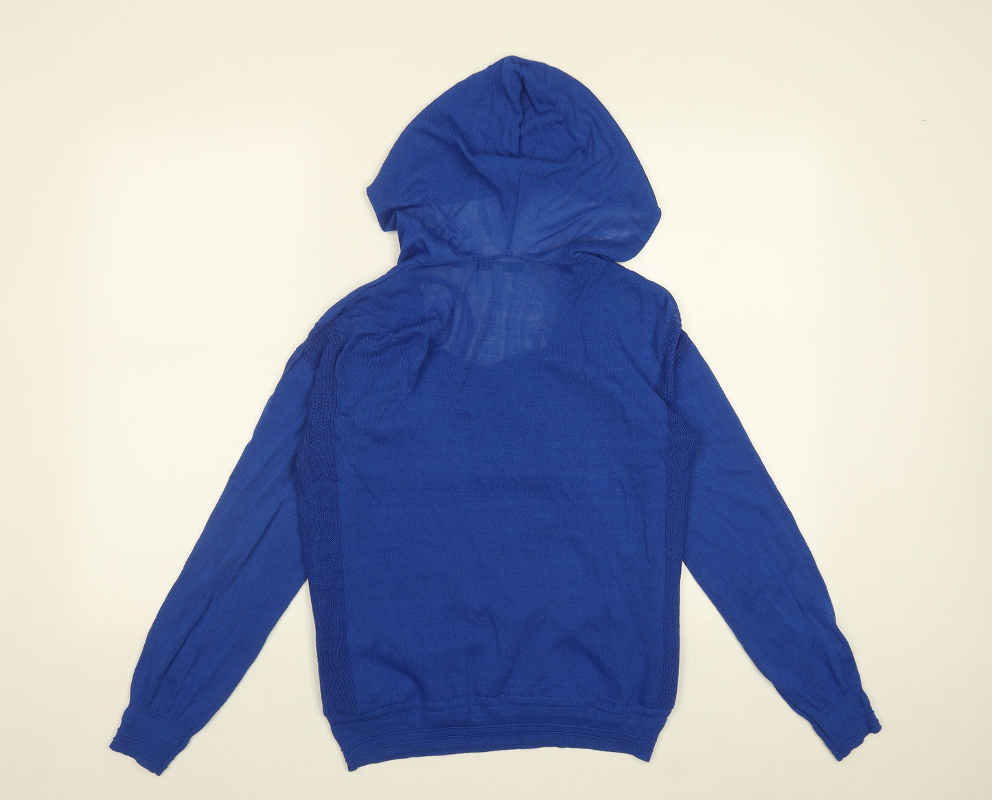 NEXT Womens Blue V-Neck  Viscose Pullover Jumper Size 10