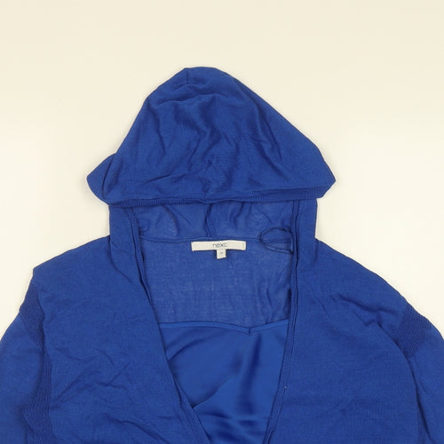 NEXT Womens Blue V-Neck  Viscose Pullover Jumper Size 10