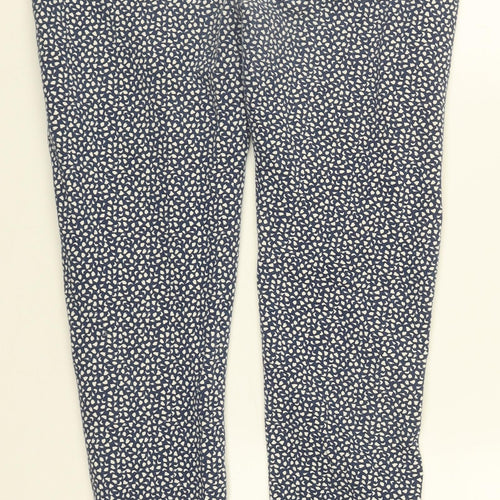 Goldigga Mens Blue Geometric Cotton Jegging Trousers Size 16 L26 in Regular Button