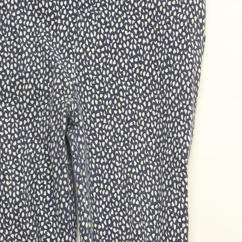 Goldigga Mens Blue Geometric Cotton Jegging Trousers Size 16 L26 in Regular Button