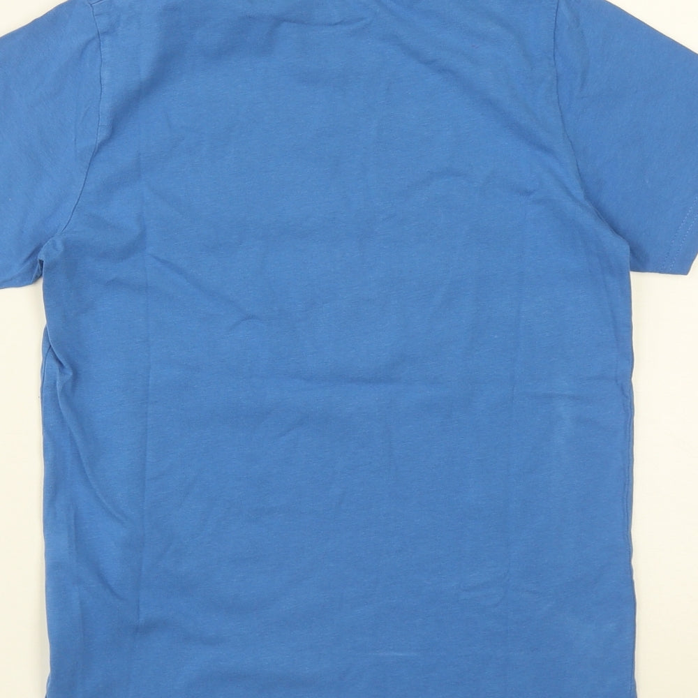 Primark  Boys Blue  Cotton Basic T-Shirt Size 10-11 Years Round Neck