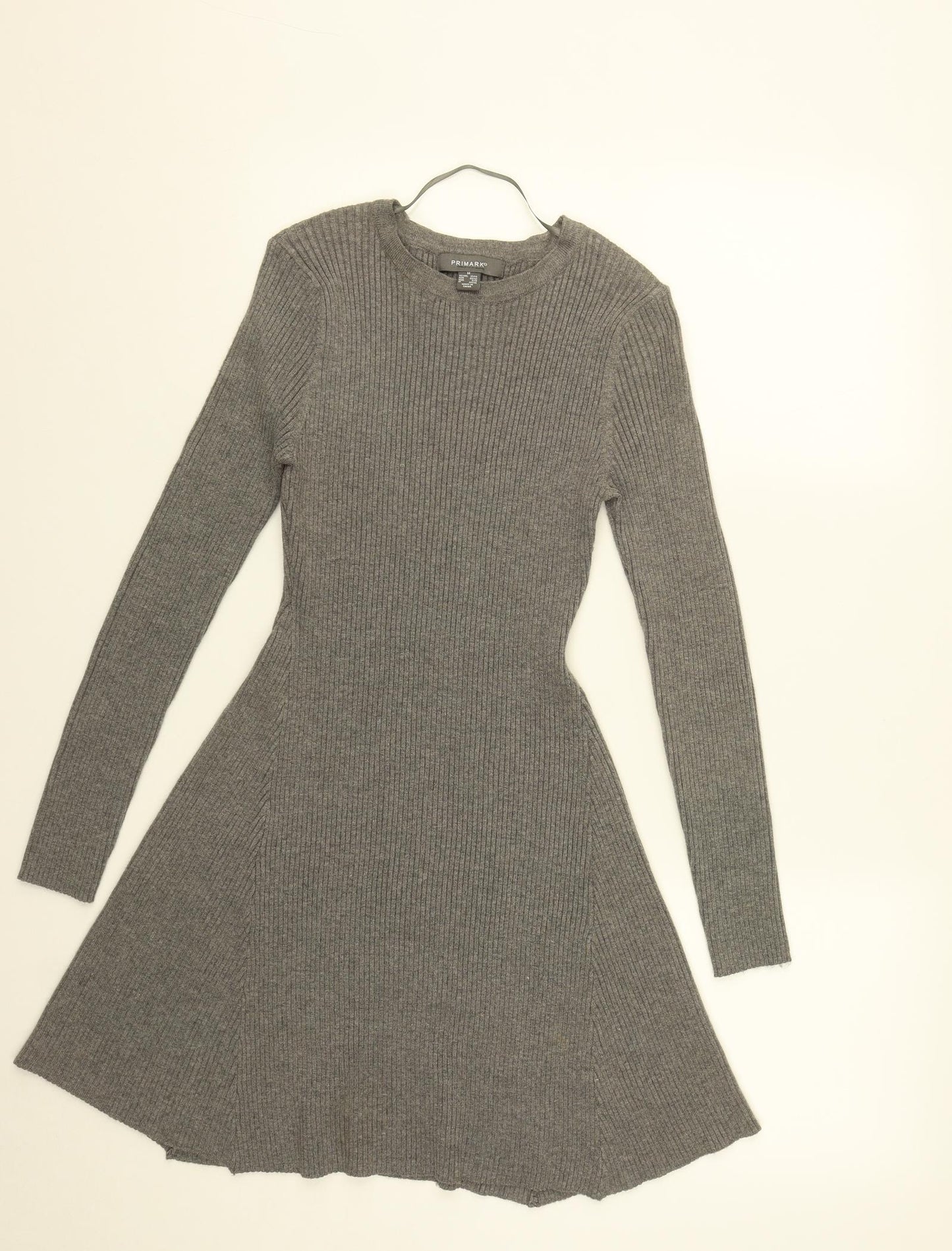 Primark Womens Grey  Viscose Fit & Flare  Size M  Round Neck  - Size 12-14