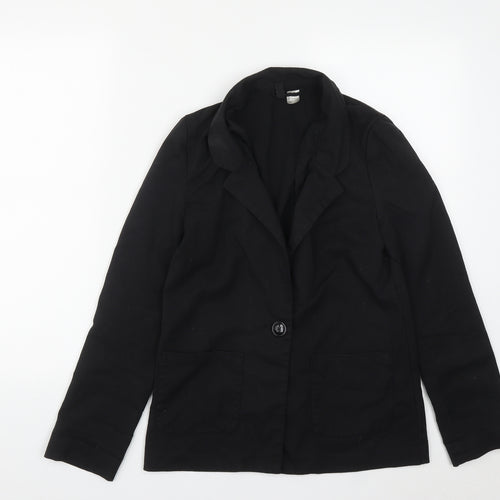 Divided Womens Black   Jacket  Size 6  Buckle