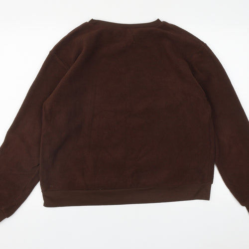 SheIn Womens Brown Round Neck  Polyester Pullover Jumper Size M