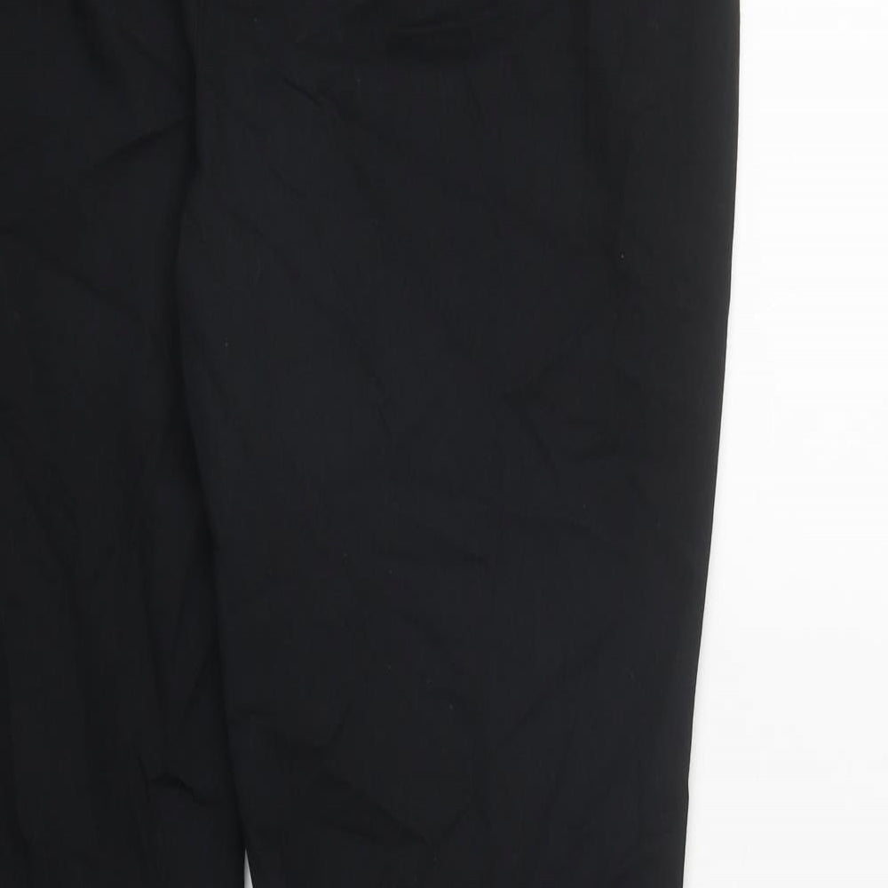 F&F Womens Black  Cotton Trousers  Size 18 L29 in Regular Zip