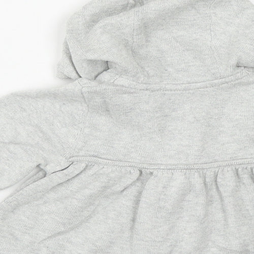 Mothercare Girls Grey  Cotton Cardigan Jumper Size 0-3 Months  Zip