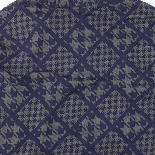 Hatley Womens Blue Roll Neck Geometric Cotton Pullover Jumper Size XL