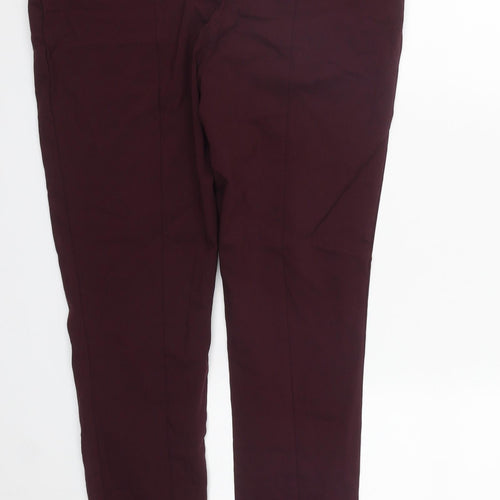 Primark Womens Purple  Viscose Trousers  Size 14 L27 in Regular Zip