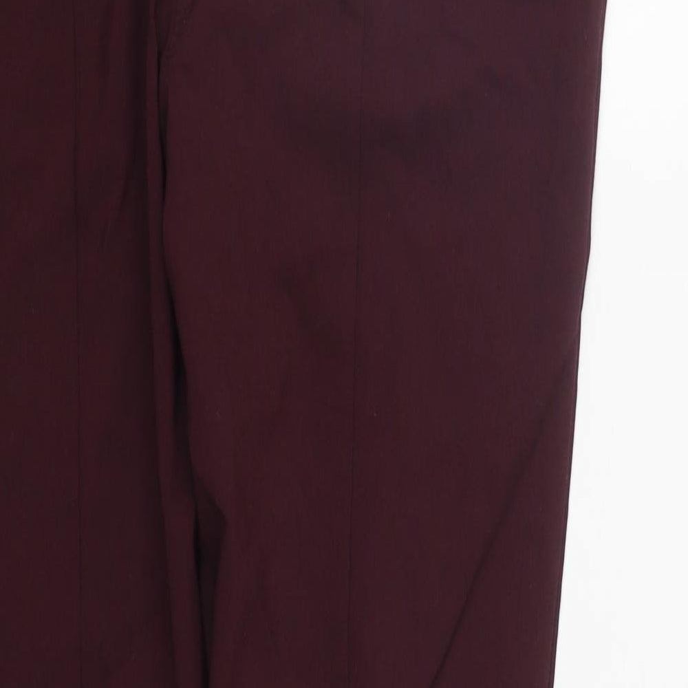 Primark Womens Purple  Viscose Trousers  Size 14 L27 in Regular Zip