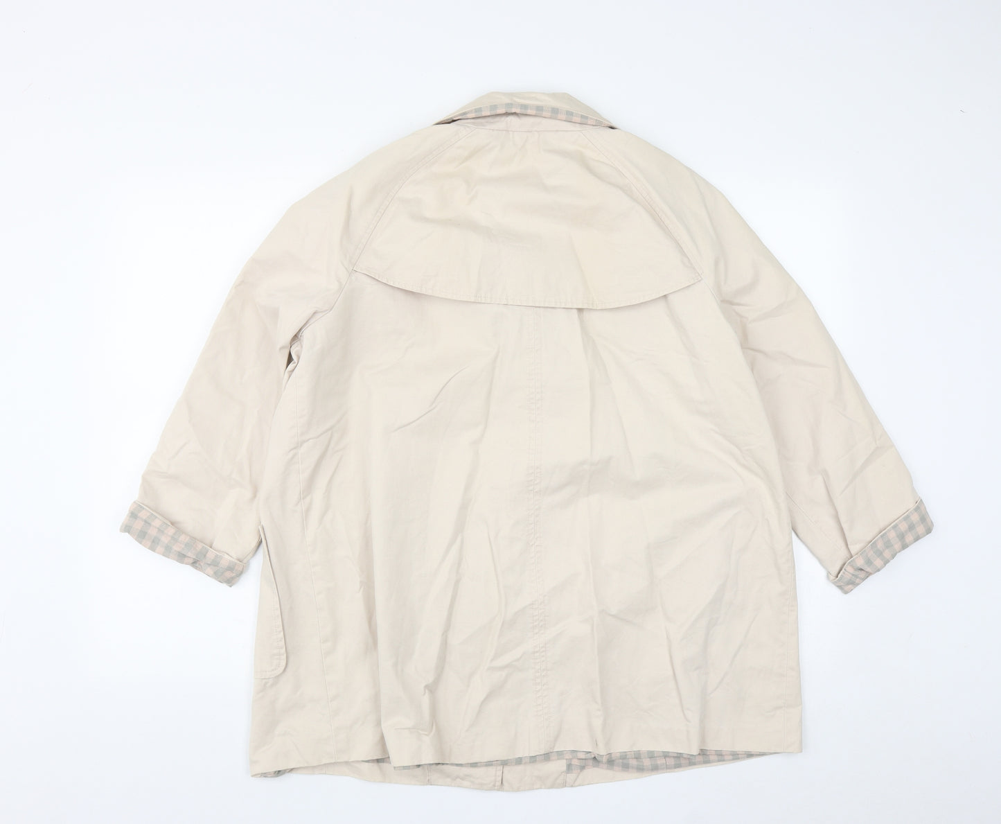 Topshop Womens Beige   Trench Coat Coat Size 16  Snap