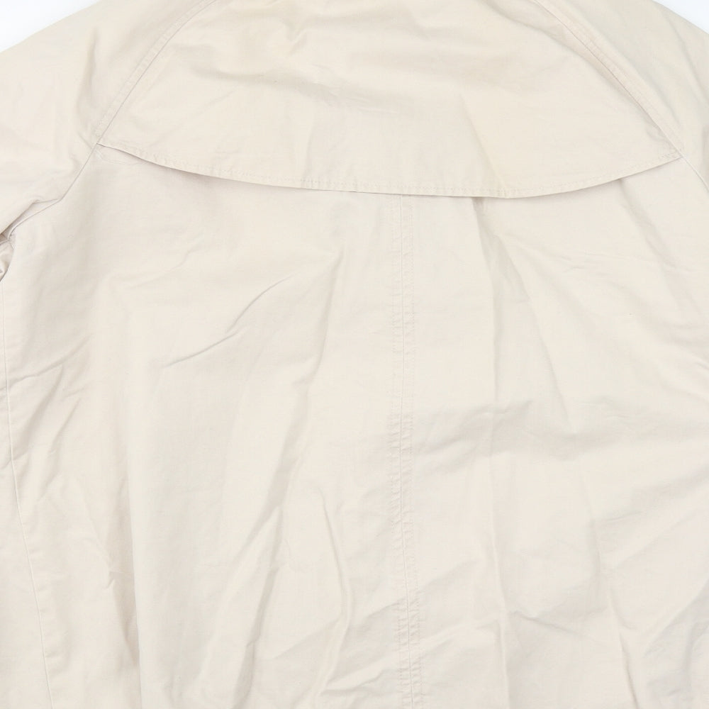 Topshop Womens Beige   Trench Coat Coat Size 16  Snap