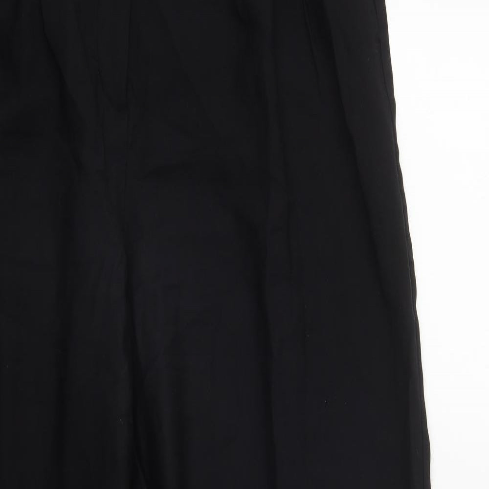 F&F Womens Black  Viscose Trousers  Size 12 L29 in Regular Zip